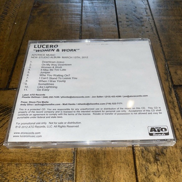 Women Work - Audio CD By Lucero - Promotional Rare ATO - Picture 3 of 4